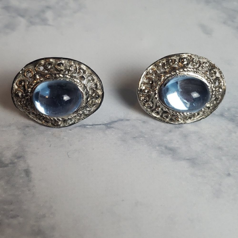‎Vintage Unique Blue Earrings